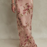 Elegáns Virágmintás Halter Maxi Ruha – Lia