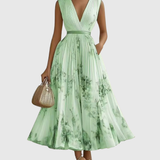 Rowella | Elegáns Plissé Maxi Ruha