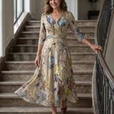 Celine | Keresztbe kötött nyakú midi ruha