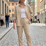 Noor | Hosszú ujjú ing és szűk szabású nadrág szett