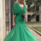 Sienna | Elegáns Zöld Ruha