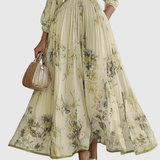 Rowella | Elegáns Plissé Maxi Ruha