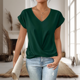 Elle™ | Casual Szív alakú Nyakú Póló