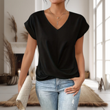 Elle™ | Casual Szív alakú Nyakú Póló