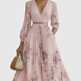 Rowella | Elegáns Plissé Maxi Ruha
