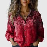Rebecca™ | Bohém Mintás Vintage Blúz