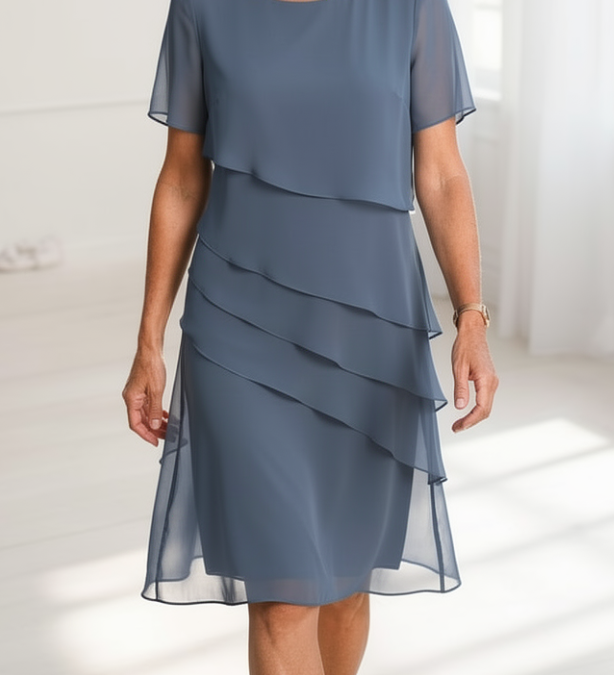 Linda | Elegáns Kényelem Ráncos Ruha