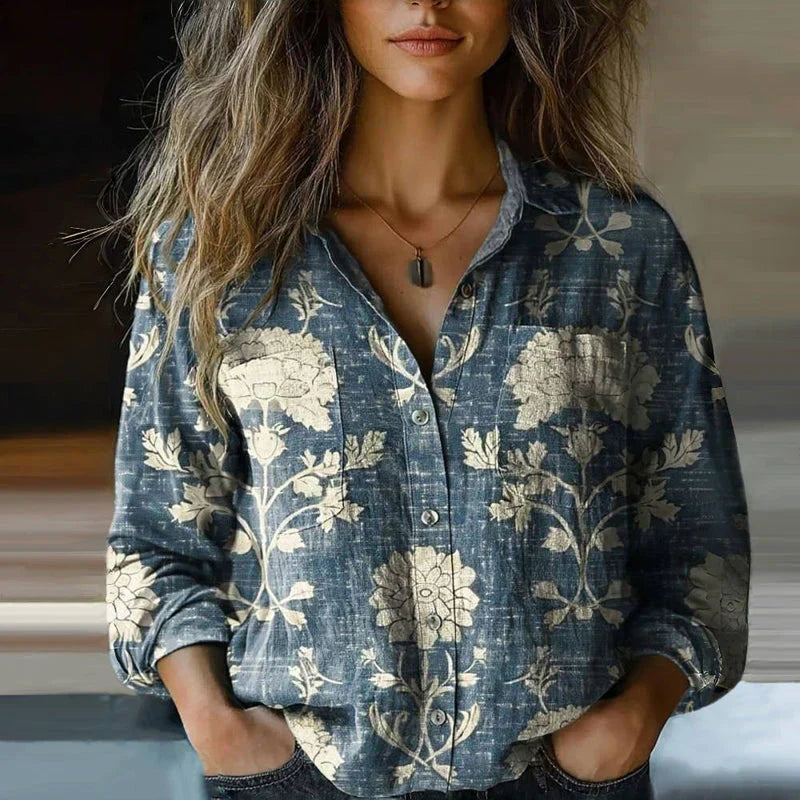 Rebecca™ | Bohém Mintás Vintage Blúz