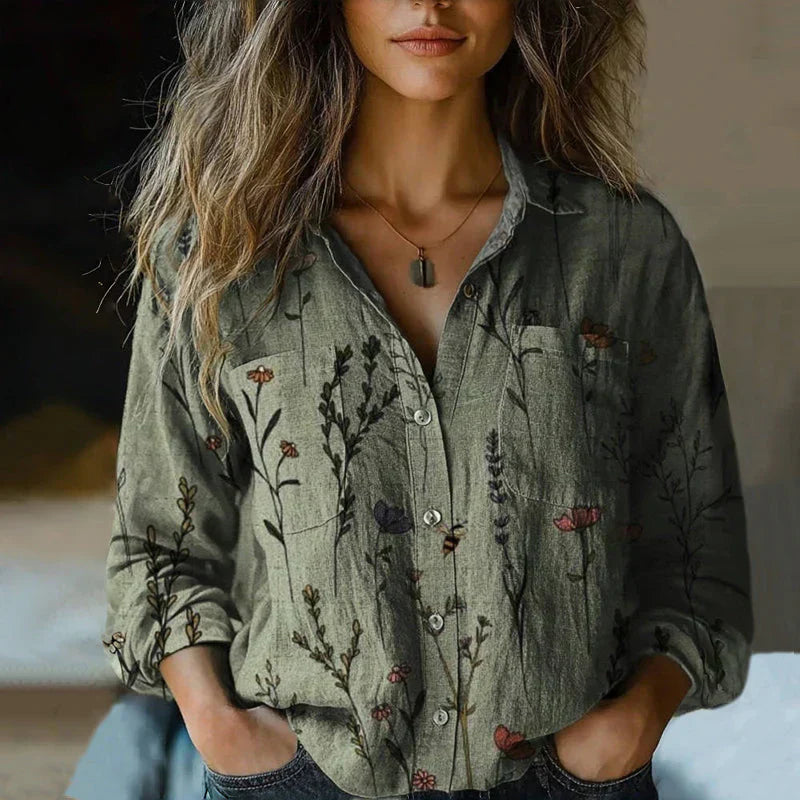 Rebecca™ | Bohém Mintás Vintage Blúz