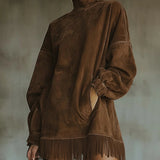 Gabriela | Magas nyakú, francia szélű ante ruha