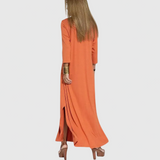 Erzsébet | Kényelmes V-nyakú maxi ruha
