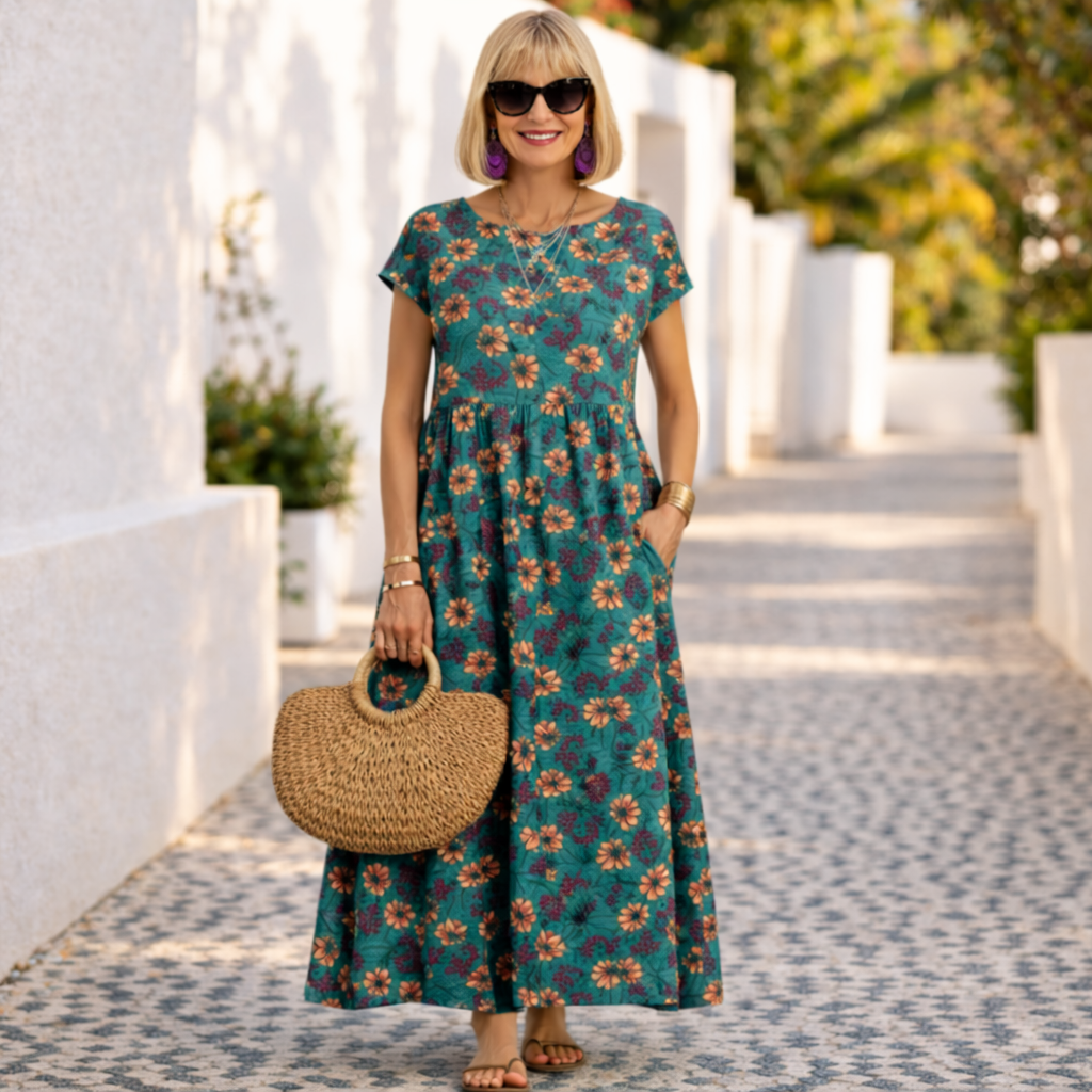 Valencia | Elegáns Virágmintás Ruha