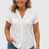 Rena Természetes Pamut-Len Top
