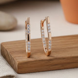Elegáns Zirconia Fülbevalók Aranyban
