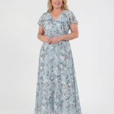 Ismeria | Virágmintás Chiffon Maxi Ruha