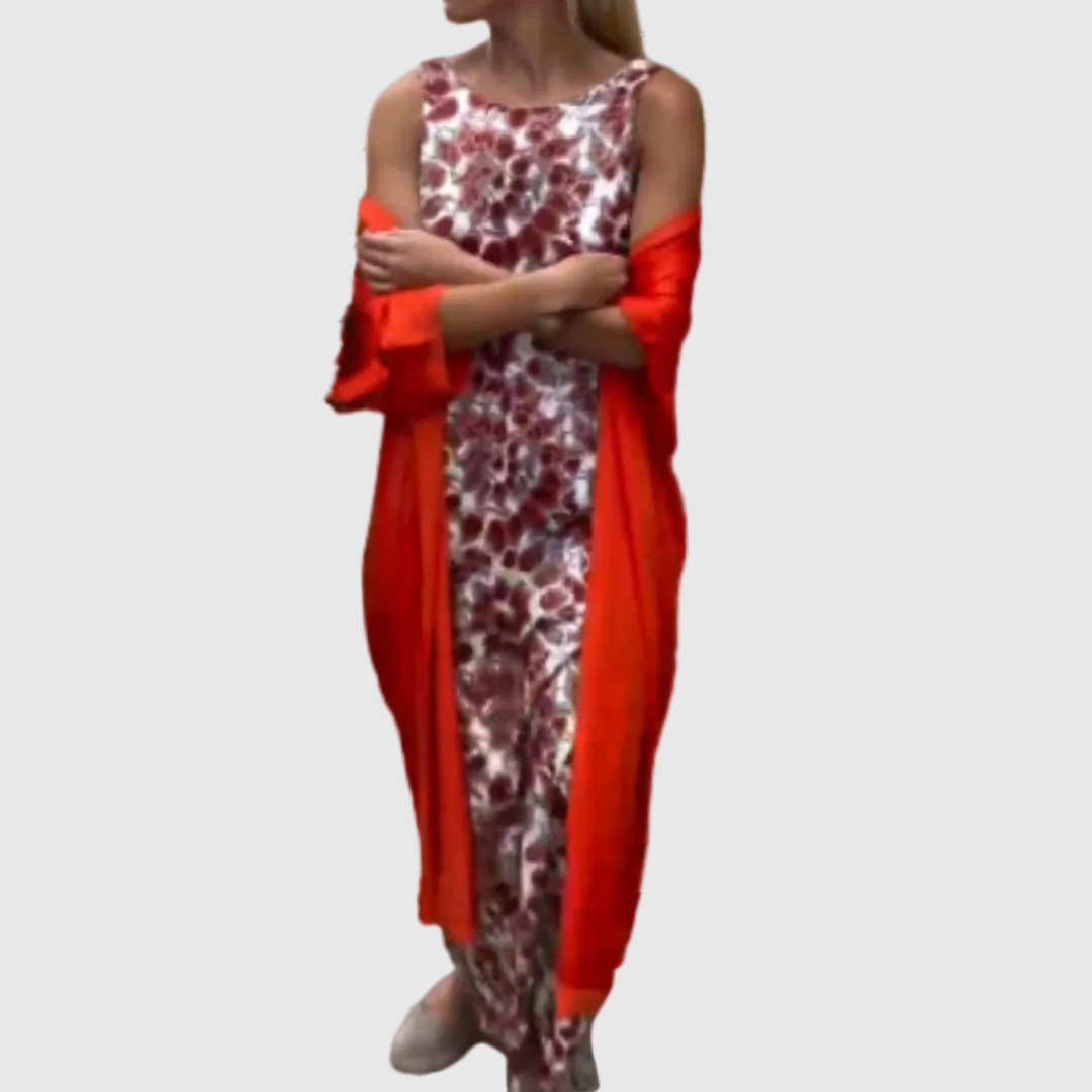 Melanie™ | Elegáns ruha kardigánnal