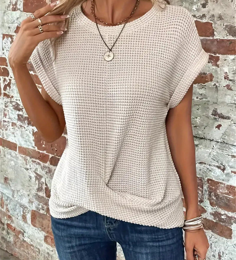 Sylvia™ | Waffle Knit Casual Tee