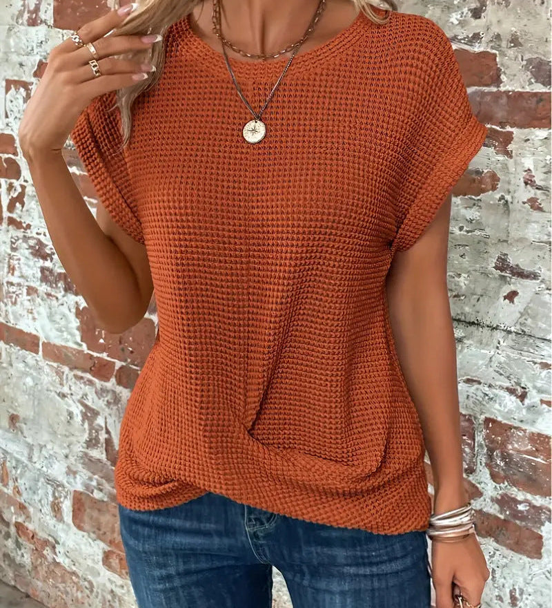 Sylvia™ | Waffle Knit Casual Tee