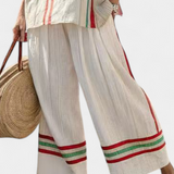 Truvane | Kényelmes Boho Mintás Blúz és Laza Fit Nadrág
