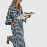 Zsuzsa™ - Elegáns Mediterrán Hosszú Kaftán Ruha