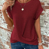 Sylvia™ | Waffle Knit Casual Tee
