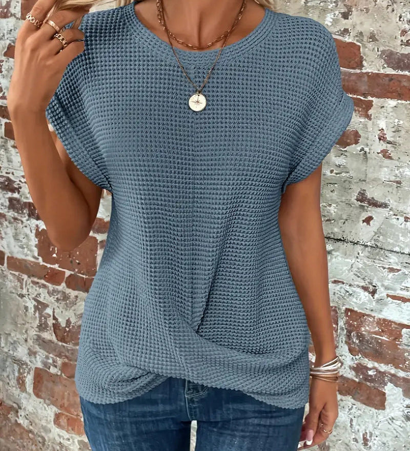Sylvia™ | Waffle Knit Casual Tee