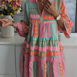 Sofia - Boho Patch Midi Ruha