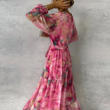 Elegáns Virágmintás Alkalmi Maxi Ruha – Sophie
