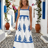 Odelina | Ujjatlan, ráncolt bodice maxi ruha