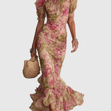 Rosalie™ | Maxi Ruha Vintage Rózsanyomattal