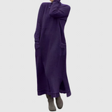 Mara Kötött Maxi Ruha – Kényelmes Hosszú Ujjú Oversized Téli Ruha