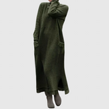 Mara Kötött Maxi Ruha – Kényelmes Hosszú Ujjú Oversized Téli Ruha
