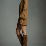 Beli | Magas nyakú, laza ante miniruha