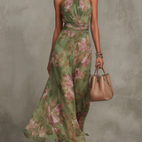 Elegáns Virágmintás Chiffon Maxi Ruha – Serena