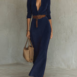 Juline™ | Suèdelook Maxi Ruha Reverssel