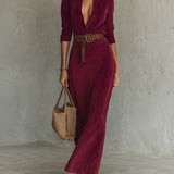 Juline™ | Suèdelook Maxi Ruha Reverssel