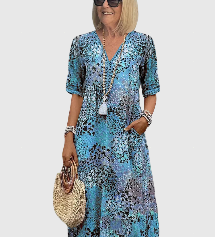 Maya™ élénk midi-ruha