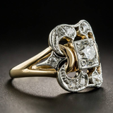 Vintage Zirconia Arany Gyűrű