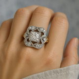 Vintage Zirconia Arany Gyűrű